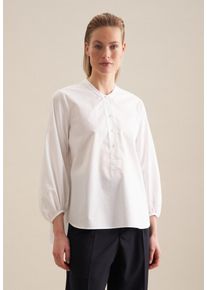 Klassische Bluse Seidensticker "Schwarze Rose", Damen, Gr. S (36), wei&szlig;, 100% Baumwolle, unifarben, regular fit, ohne Ausschnitt, Blusen Klassische Bluse, 1/1 Kragen Uni