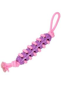 FIT+FUN jouet b&acirc;ton en TPR avec corde, chien violet, 47 cm
