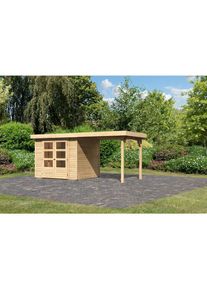 Karibu , Naturfarben , Holz , Fichte , 217x211x491 cm ,