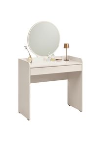 CARRYHOME Schminktisch, Kaschmir, Glas, Holzwerkstoff, 1 Schublade(n) Schubladen, rechteckig, Wange, 47x142x90 cm, Fsc, DIN EN ISO 14001, DIN EN ISO 9001, Made in Turkey, Schlafzimmer, Schminktische