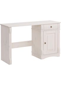 Schreibtisch OTTO HOME "Teresa", wei&szlig;, B:120cm H:73cm T:40cm, Tische, Schreibtisch, Computertisch mit Schublade, Massivholz, Breite 120 cm