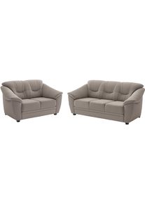 Sit & More Polstergarnitur SIT & MORE "Savona", beige (taupe), H:90cm T:90cm, Sitzm&ouml;bel-Sets, Polstergarnitur, Set: 2- & 3er-Sofa, mit Federkern