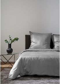 Bettw&auml;sche Apelt "Annie", hellgrau, B/L: 135cm x 200cm, 1 Stk., 1 Stk., Satin (Bio-Baumwolle), B/L: 80cm x 80cm, 2, Satin (Bio-Baumwolle), Bezug: 100% Baumwolle, Bettw&auml;sche, Bettw&auml;sche, Bettw&auml;sche-Set mit Rei&szlig;verschluss, Baumwoll-Satin, Digitaldruck