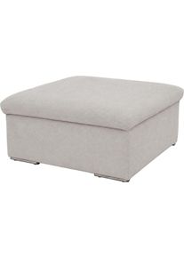 Hocker OTTO HOME "Saltum 87 x 87 cm, formsch&ouml;n und stabil", grau (silber), B:87cm H:40cm T:87cm, 100% Polyester, Hocker, Hocker, pflegeleichter Bezuggstoff