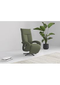 Sit & More TV-Sessel SIT & MORE "Zoe, inkl. Kopfteilverstellung & 360 Drehfunktion", gr&uuml;n (olive), B:74cm H:112cm T:82cm, 95% Polyester, 5% Polyamid, Sessel, TV-Sessel, wahlweise mit 2 Motoren, Akku & Aufstehhilfe