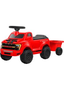 Rutscherauto Jamara "Shelby Ford F-150 Raptor mit Anh&auml;nger", rot, Rutschautos, KinderB:26,6cm H:32,8cm T:80,1cm, Kunststoff, Rutscherauto, mit Soundeffekten, B:26,6cm H:32,8cm T:80,1cm