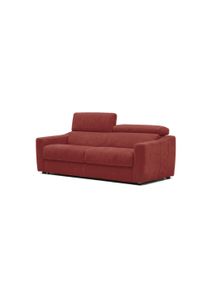 Schlafsofa Egoitaliano "STRIKE, Made in Italy-Designsofa mit Dauerschlaffunktion,Breite 195 cm", marsala, B:195cm H:79cm T:102cm, 100% Polyester, Sofas, Schlafsofa, Bettsofa, Luxus-Microfaser Lederoptik mit verstellbaren Kopfst&uuml;tzen