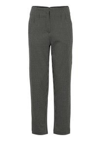 Stoffhose Ichi "IHKATE HOUNDSTOOTH PA3", Damen, Gr. M, N-Gr, schwarz (schwarz, grau houndstooth), Obermaterial: 63% Polyester Pol. recyc.. 34% Viskose CV. 3% Elasthan EL., Hosen Stoffhose