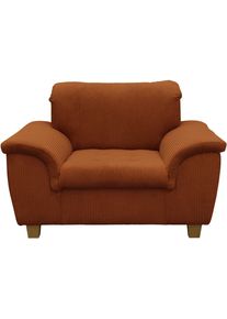 Sessel OTTO HOME "Egedal Sitzbreite 58 cm, Holzf&uuml;&szlig;e", rost, B:120cm H:81cm T:105cm, 90% Polyester, 10% Nylon, Sessel, Sessel, Sessel mit oder ohne Kopfteilverstellung erh&auml;ltlich