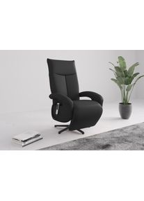Sit & More TV-Sessel SIT & MORE "Amica, inkl. Kopfteilverstellung & Drehfunktion", schwarz, B:74cm H:112cm T:82cm, Sessel, TV-Sessel, wahlweise mit 2 Motoren, Akku und Aufstehhilfe