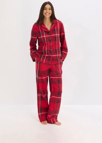 Pyjamas i flanell - r&ouml;d - storlek 40/42 (M) - bonprix