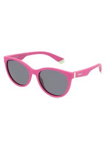 Polaroid PLD 8065/S | Dzieci okulary przeciwsłoneczne | Motyl | Oprawka: Acetat R&oacute;żowy | Kolor szkła: Szary Jednobarwny