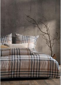 Bettw&auml;sche Apelt "Jeremy", natur, beig, B/L: 155cm x 220cm, 1 Stk., 1 Stk., Satin (Bio-Baumwolle), B/L: 80cm x 80cm, 2, Satin (Bio-Baumwolle), Bezug: 100% Baumwolle, Bettw&auml;sche, Bettw&auml;sche, Bettw&auml;sche-Set mit Rei&szlig;verschluss, Baumwoll-Satin, Digitaldruck