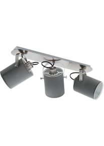 Eglo Deckenspot "VILLABATE", grau (nickelfarben, grau), 3, Leuchten, Deckenlampe, Deckenspot