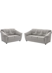 Sit & More Polstergarnitur SIT & MORE "Savona", grau (hellgrau), H:90cm T:90cm, Sitzm&ouml;bel-Sets, Polstergarnitur, Set: 2- & 3er-Sofa, mit Federkern
