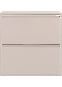 Schuhschrank SPINDER DESIGN "Billi", grau (silky taupe), B:75cm H:77,5cm T:23cm, Metall, Schr&auml;nke, Schuhschrank, Metall, Breite 75 cm