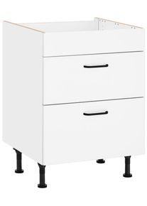 Kochfeldumbauschrank Optifit "Elga", wei&szlig; (wei&szlig;, wei&szlig;), B:60cm H:87cm T:58,4cm, Holzwerkstoff, Schr&auml;nke, Kochfeldumbauschrank, mit Soft-Close-Funktion, h&ouml;henverstellbare F&uuml;&szlig;e, Breite 60 cm