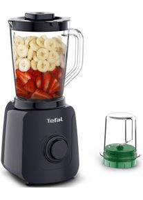 Tefal Standmixer "Blendforce Essential", schwarz, B:17,9cm H:37cm T:18,7cm, Zerkleinerer, 1 L, 2 Geschwindigkeitsstufen, Pulsmodus, inkl. Zerkleinerer, Standmixer