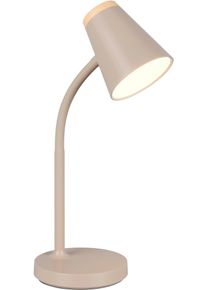 REALITY LEUCHTEN LED Tischleuchte "PONGO, LED Tischleuchte m. Kippschalter, 4,5W 500 Lumen 3000K warmwei&szlig;", beige, 1, H: 36cm, 1 Stk., Leuchten, flexibel verstellbare Leselampe, Schreibtischlampe H&ouml;he 36cm, LED Tischleuchte