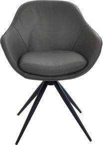 K+w Komfort & Wohnen Drehstuhl K+W KOMFORT & WOHNEN "ZOOM", silber (zinn 88), B:60cm H:83cm T:57cm, St&uuml;hle, Drehstuhl, 4-Fu&szlig; Drehstuhl mit Gestell aus Metall schwarz Struktur