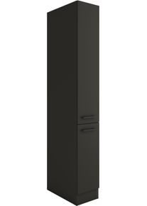 Apothekerschrank Optifit "Palma", grau (anthrazit, anthrazit), B:30cm H:206,8cm T:60cm, Holzwerkstoff, Schr&auml;nke, Apothekerschrank, Breite 30 cm, H&ouml;he 206,8 cm, 2 Ausz&uuml;ge, 5 Ablagen