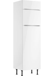 K&uuml;hlumbauschrank Optifit "Aken", wei&szlig; (wei&szlig; hochglanz, wei&szlig;), B:60cm H:211,8cm T:58,4cm, Schr&auml;nke, K&uuml;hlumbauschrank