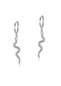 Paar Creolen Firetti "Schmuck Geschenk Silber 925 Ohrschmuck Ohrringe Schlangen-Design", silberfarben, Ohrringe, Damen, 11,7mm, Silber 925 (Sterlingsilber), Paar Creolen, Made in Germany