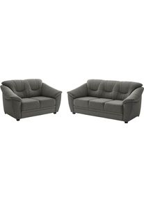 Sit & More Polstergarnitur SIT & MORE "Savona", grau (anthrazit), H:90cm T:90cm, Sitzm&ouml;bel-Sets, Polstergarnitur, Set: 2- & 3er-Sofa, mit Federkern