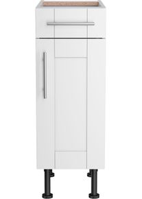 Unterschrank KOCHSTATION "KS-Ahus", wei&szlig; (wei&szlig; matt, wei&szlig;), B:30cm H:87cm T:58,4cm, Schr&auml;nke, Unterschrank, Breite 30 cm
