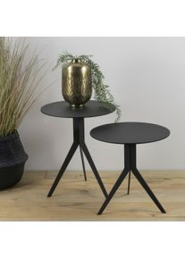 Beistelltisch SPINDER DESIGN "Daley", schwarz (schwarz, schwarz, schwarz), B:38cm H:38cm T:38cm, Tische, Beistelltisch, Metall, Stark, langlebig
