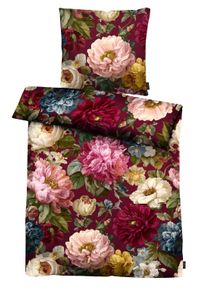 Bettw&auml;sche Apelt "Daphne", bunt (bordeauxrot), B/L: 135cm x 200cm, 1 Stk., 1 Stk., Satin (Bio-Baumwolle), B/L: 80cm x 80cm, 2, Satin (Bio-Baumwolle), Bezug: 100% Baumwolle, Bettw&auml;sche, Bettw&auml;sche, Bettw&auml;sche-Set mit Rei&szlig;verschluss, Baumwoll-Satin, Digitaldruck