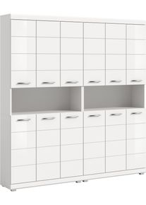 Badm&ouml;bel-Set Welltime "SIENA, 2-teilig, bestehend aus: 2x Hochschrank, MDF-Front", wei&szlig; (wei&szlig;, wei&szlig; hochglanz), B:180cm H:191cm T:31cm, Holzwerkstoff, MDF, Spiegelglas, Kastenm&ouml;bel-Sets, Badm&ouml;bel-Set, Badm&ouml;bel, Kombination, Badezimmer, Badset, M&ouml;bel-Set, Set
