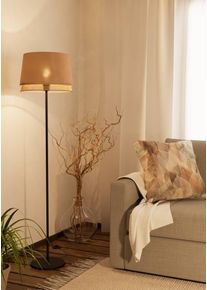 Eglo Stehlampe "TABLEY Stehlampe, Stahl und Textil, E27, IP20, Wohnzimmerlampe, Lampe", schwarz (schwarz natur, braun), 1, &Oslash; 38cm H: 153cm, 1 Stk., Leuchten, Stehleuchte, Standlampe, H153 x &Oslash;38 cm, schwarz, 1X40W exkl., Stehlampe