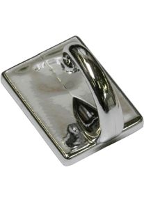 Raffhaken Gardinia "selbstklebend" Gr. 1, grau (chromfarben), L:2,5cm, Raffhalter, Raffhaken, zum Raffen und Drapieren