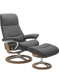 Relaxsessel stressless "View", grau (grau batick), B:78cm H:108cm T:78cm, Leder BATICK: BATICK ist ein leicht korrigiertes, durchgef&auml;rbtes und genarbtes M&ouml;belleder, bei dem die meisten Unebenheiten und Spuren in der Regel entfernt wurden.;Leder PALOMA: PALOMA ist ein durchgef&auml;rbtes Semianilin-M&ouml;belleder mit nat&uuml;rlicher Narbung.;ROHLEDER Stoff Q2 FARON: Ein fester zuverl&auml;ssiger Boucl&eacute; mit einem str