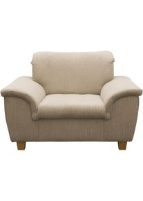 Sessel OTTO HOME "Egedal Sitzbreite 58 cm, Holzf&uuml;&szlig;e", taupe, B:120cm H:81cm T:97cm, 90% Polyester, 10% Nylon, Sessel, Sessel, aus haustierfreundlichem Pet Friendly Cord
