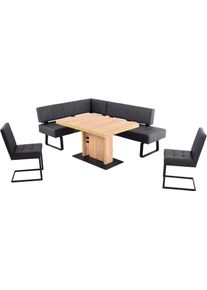 K+w Komfort & Wohnen Essgruppe K+W KOMFORT & WOHNEN "Spider II", schwarz (schwarz 81), H:88cm T:50cm, Sitzm&ouml;bel-Sets, Essgruppe, langer Schenkel wahweise in 2 Breiten, 2 Freischwinger, 1 Tisch