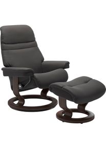 Relaxsessel stressless "Sunrise", grau (rock paloma), B:75cm H:100cm T:73cm, Leder BATICK: BATICK ist ein leicht korrigiertes, durchgef&auml;rbtes und genarbtes M&ouml;belleder, bei dem die meisten Unebenheiten und Spuren in der Regel entfernt wurden.;Leder PALOMA: PALOMA ist ein durchgef&auml;rbtes Semianilin-M&ouml;belleder mit nat&uuml;rlicher Narbung.;ROHLEDER Stoff Q2 FARON: Ein fester zuverl&auml;ssiger Boucl&eacute; mit einem 