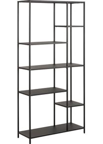 B&uuml;cherregal ACTONA GROUP "New York", schwarz, B:80cm H:165cm T:30cm, Metall, Regale, B&uuml;cherregal, Regal, aus einem Metallgestell in gradliniger Optik, H&ouml;he 165 cm