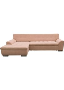 Ecksofa OTTO HOME "Tornby 268 x 178 cm, mit Steppungen, modern & stabil", rosa (altrosa), B:268cm H:83cm T:178cm, 100% Polyester, Sofas, Ecksofa, L-Form, aus haustierfreundlichem Pet Friendly Bezug