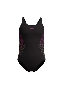Badeanzug Speedo "Placement Muscleback", M&auml;dchen, Gr. 116 (110), N-Gr, orange (bright peach), Obermaterial: 80% Nylon, 20% Elasthan, Badeanz&uuml;ge Badeanzug, sportliche Ausrichtung, chlorbest&auml;ndiges Material, schnell trocknend
