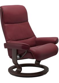 Relaxsessel stressless "View", rot (bordeaux batick), B:78cm H:105cm T:78cm, Leder BATICK: BATICK ist ein leicht korrigiertes, durchgef&auml;rbtes und genarbtes M&ouml;belleder, bei dem die meisten Unebenheiten und Spuren in der Regel entfernt wurden.;Leder PALOMA: PALOMA ist ein durchgef&auml;rbtes Semianilin-M&ouml;belleder mit nat&uuml;rlicher Narbung.;ROHLEDER Stoff Q2 FARON: Ein fester zuverl&auml;ssiger Boucl&eacute; mit einem 