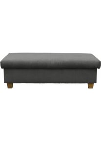 Hocker OTTO HOME "Egedal", dunkelgrau, B:131cm H:42cm T:61cm, 90% Polyester, 10% Nylon, Hocker, Hocker, Polsterhocker Egedal mit Staufach, passend zum Sofa
