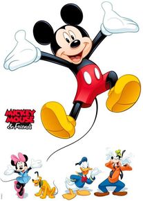 Wandtattoo Komar "Mickey and Friends - Gr&ouml;&szlig;e 50 x 70 cm", bunt, B:50cm H:70cm, Folie, Wandtattoos, Wandtattoo, selbstklebend, Wandsticker, Kinderzimmer
