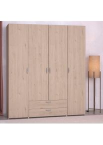 Kleiderschrank Parisot "Daily 11", braun (jackson eiche nachbildung), B:160cm H:185cm T:51cm, Holzwerkstoff, Schr&auml;nke, Kleiderschrank