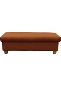 Hocker OTTO HOME "Egedal", rost, B:131cm H:42cm T:61cm, 90% Polyester, 10% Nylon, Hocker, Hocker, Polsterhocker Egedal mit Staufach, passend zum Sofa