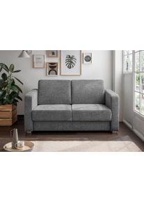 Ecksofa Home Affaire "Lazio modern und bequem, schmale Armlehnen, tolle Detailverarbeitung", grau, B:159cm H:88cm T:87cm, 100% Polyester, Sofas, Ecksofa, mit 2 Einzelausz&uuml;gen als L&auml;ngsschl&auml;fer