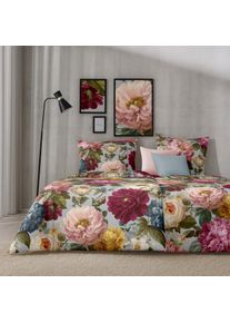 Bettw&auml;sche Apelt "Daphne", bunt (grau, borde), B/L: 135cm x 200cm, 1 Stk., 1 Stk., Satin (Bio-Baumwolle), B/L: 80cm x 80cm, 2, Satin (Bio-Baumwolle), Bezug: 100% Baumwolle, Bettw&auml;sche, Bettw&auml;sche, Bettw&auml;sche-Set mit Rei&szlig;verschluss, Baumwoll-Satin, Digitaldruck