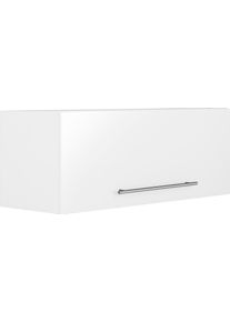 Klapph&auml;ngeschrank Optifit "Bern", wei&szlig; (wei&szlig; hochglanz, wei&szlig;), B:90cm H:35,2cm T:34,9cm, Schr&auml;nke, Klapph&auml;ngeschrank, Breite 90 cm, 1 Klappe, mit Metallgriff