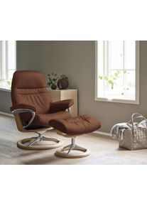 Relaxsessel stressless "Sunrise", braun (copper paloma), B:92cm H:105cm T:80cm, Leder BATICK: BATICK ist ein leicht korrigiertes, durchgef&auml;rbtes und genarbtes M&ouml;belleder, bei dem die meisten Unebenheiten und Spuren in der Regel entfernt wurden.;Leder PALOMA: PALOMA ist ein durchgef&auml;rbtes Semianilin-M&ouml;belleder mit nat&uuml;rlicher Narbung.;ROHLEDER Stoff Q2 FARON: Ein fester zuverl&auml;ssiger Boucl&eacute; mit ein